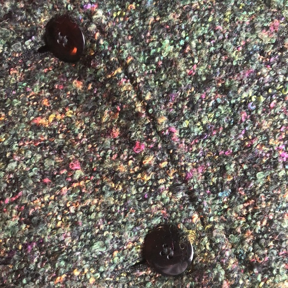 Vtg SAG HARBOR size 10 Boucle nubby KNIT Plaid & Rainbow Fully Lined Career NEW - Picture 3 of 16